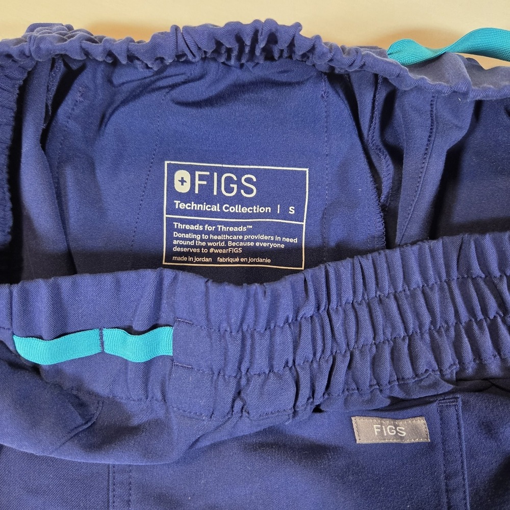 Figs Scrub Pants Technical Collection Size Small Blue Unisex - Picture 4 of 4